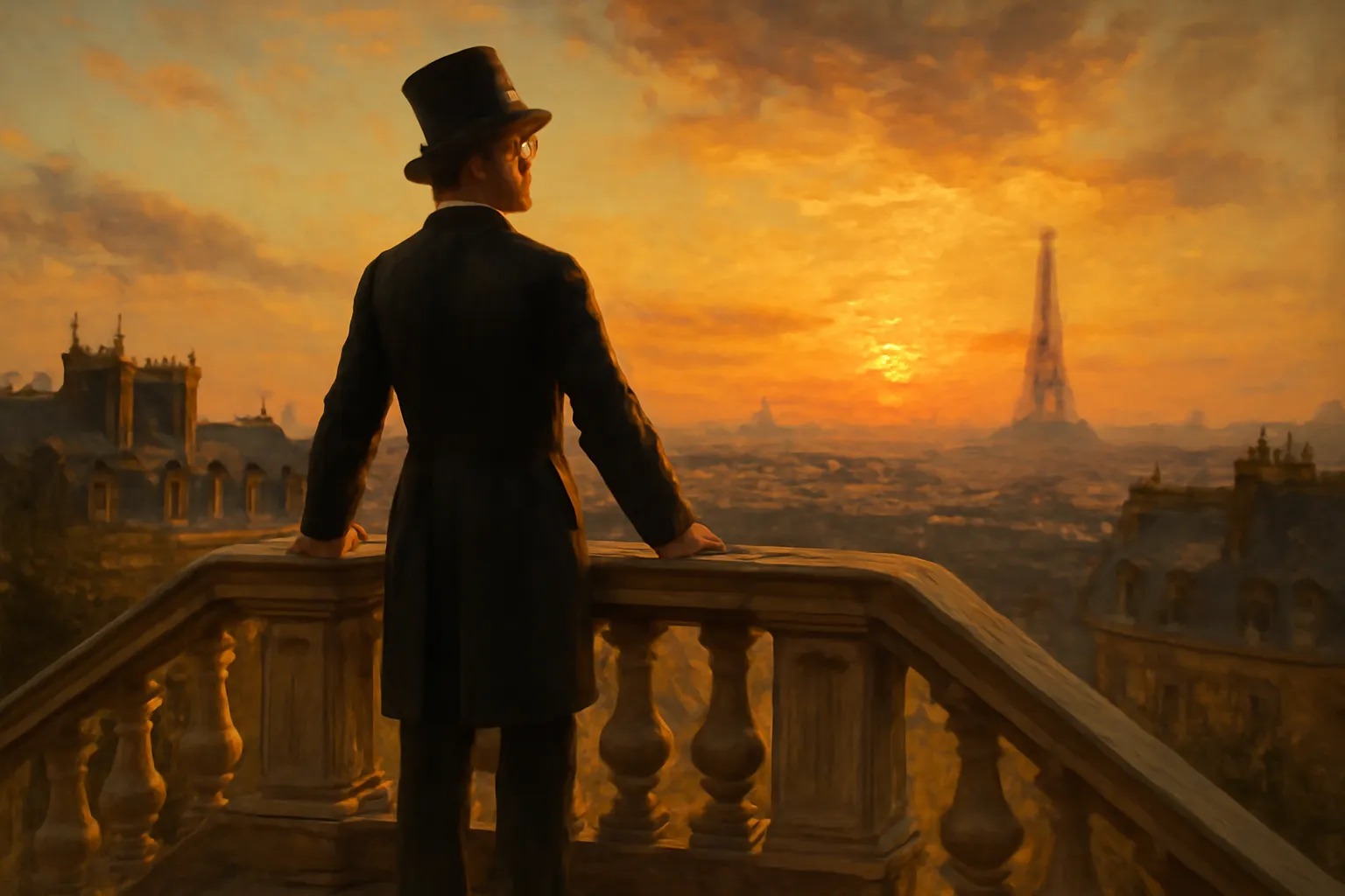 Georges Duroy ambitieux dans les rues de Paris, illustration du roman Bel Ami