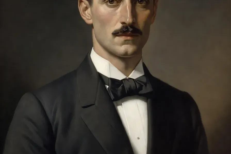 Portrait de Guy de Maupassant jeune écrivain