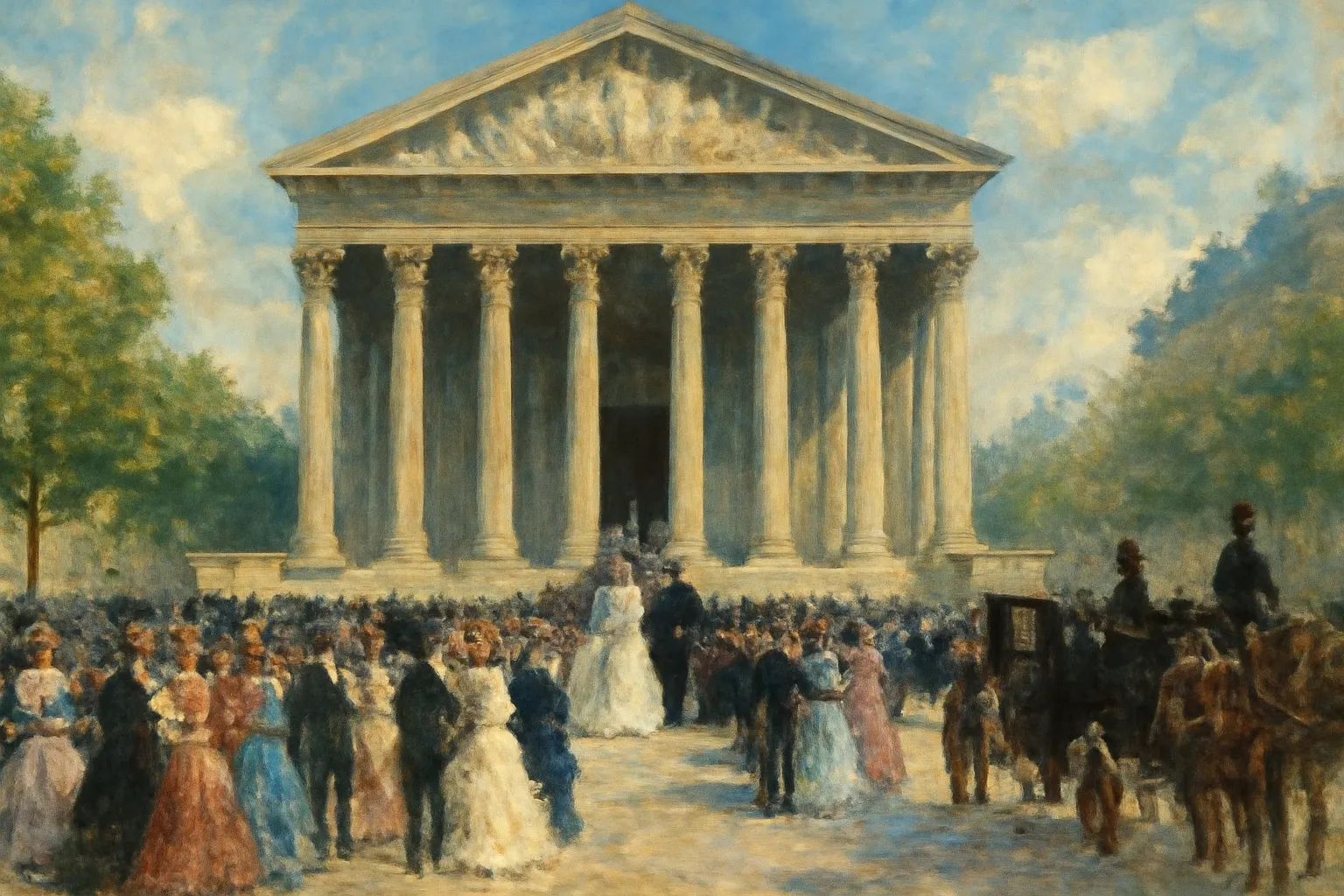 L'eglise de la Madeleine a Paris, lieu du mariage triomphal de Bel Ami