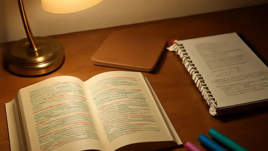 Table d'étude avec exemplaire annoté de Bel-Ami et cahier de méthode pour le commentaire composé au bac de français